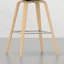 Tabouret (2) - Tissu d'ameublement en tissu acide, assise et dossier courbés à 2 contreplaqués avec tissu, contreplaqué, placage, détails pour la décoration intérieure