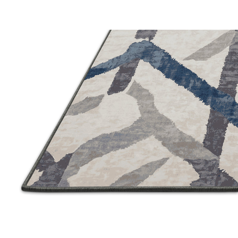Tapis gris soyeux et moelleux, Rectangle 2 pi x 3 pi