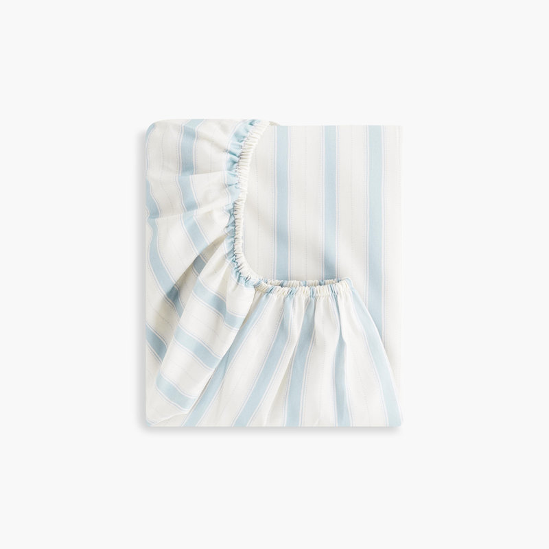 Drap de lit de bébé Seaside Stripes, océan
