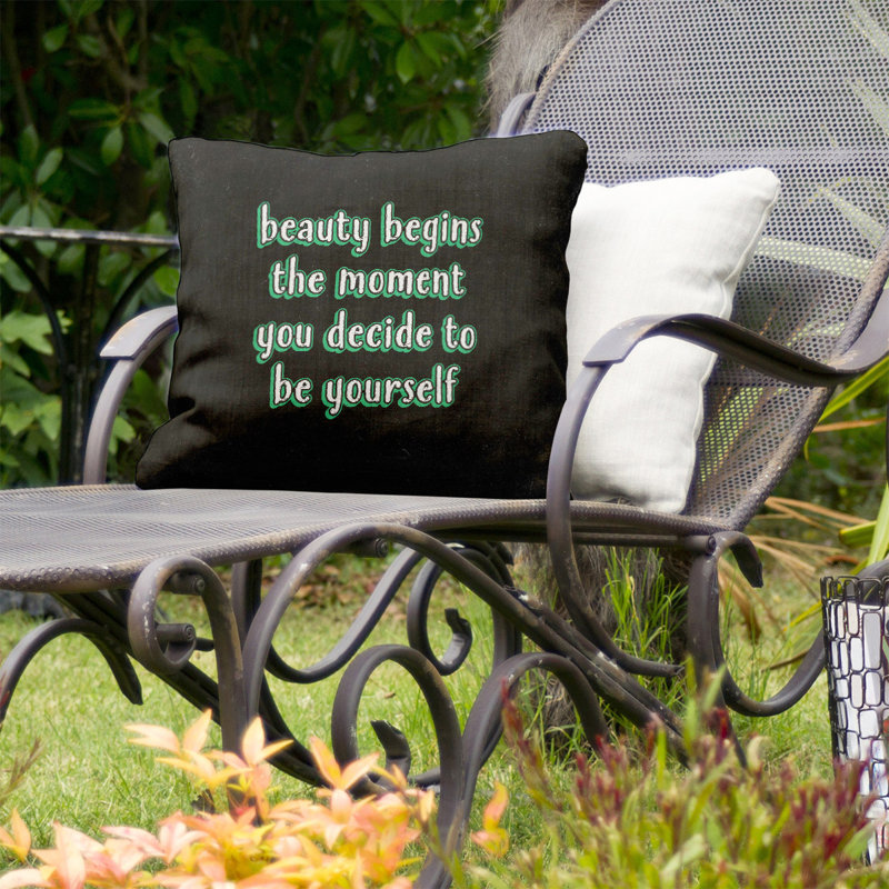 Coussin intérieur / extérieur True Beauty, 20 po x 20 po, Vert