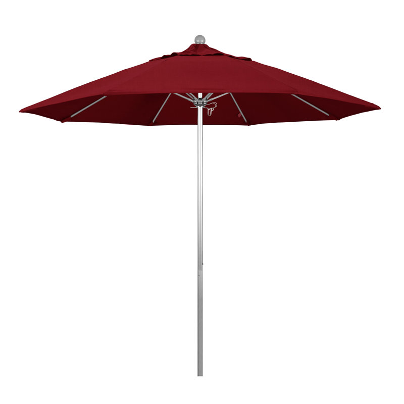 Parasol de marché 9 pi Hibo, Tissage uni Sunbrella® Spectrum rubis