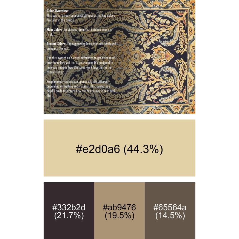 Guillotte Oriental Indoor Rug, Rectangle 3' x 5'