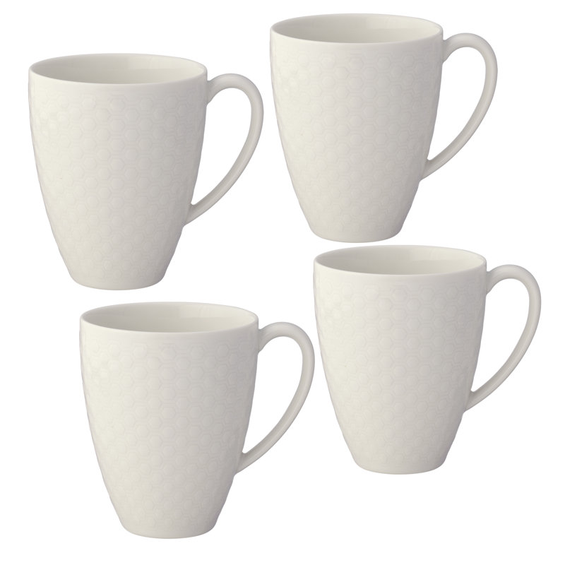 Ensemble de 4 tasses Kikko, 16 oz, Ivoire ivoire