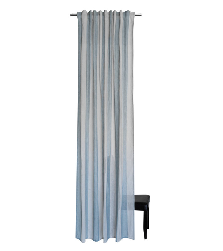 Jerrell Semi Sheer Curtain, Blue