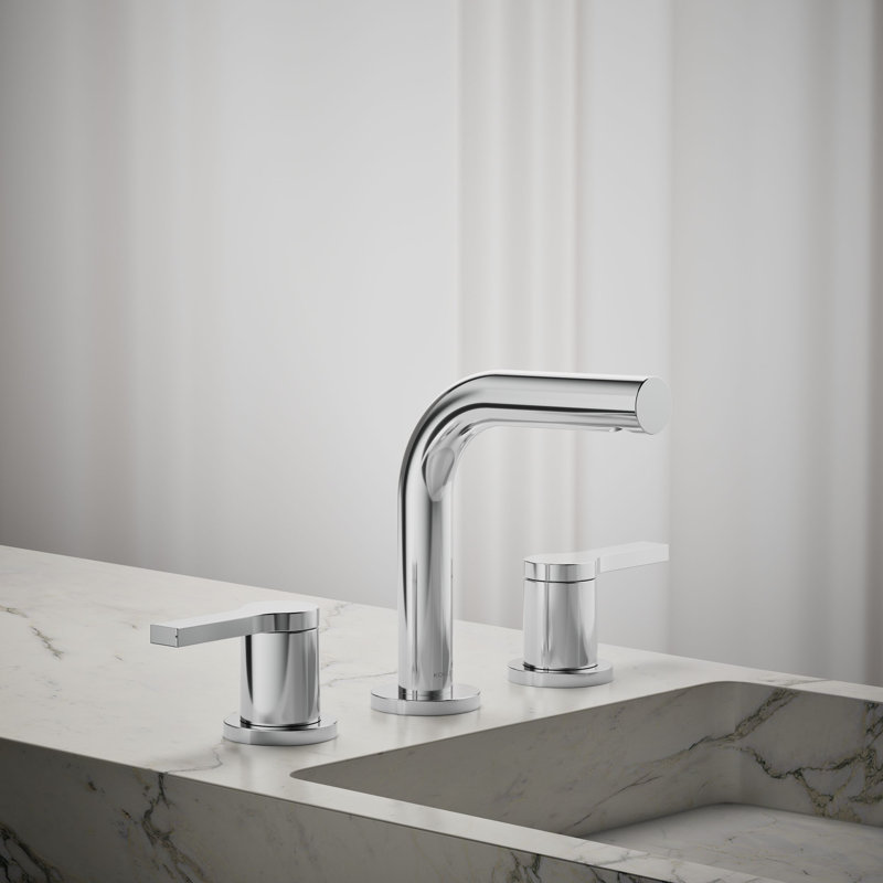 Elate Widespread Bathroom Sink Faucet 0.5 GPM, Polished Chrome