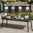 6 - Person 81.5'' L X 38'' W Rectangular Patio Dining Set with Umbrella Hole, Aluminum Frame and Folded Reclining Armchairs-527347793-527347792