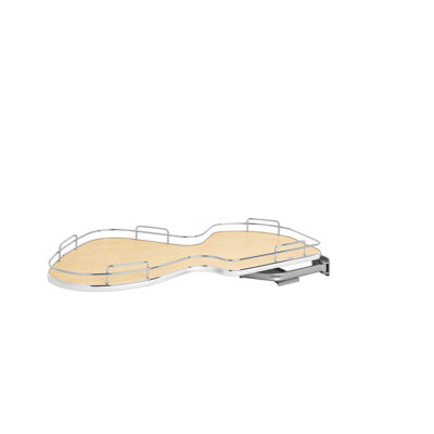 Tablette simple en érable pour tablettes de 18 po à ouverture à droite / store d'angle gauche