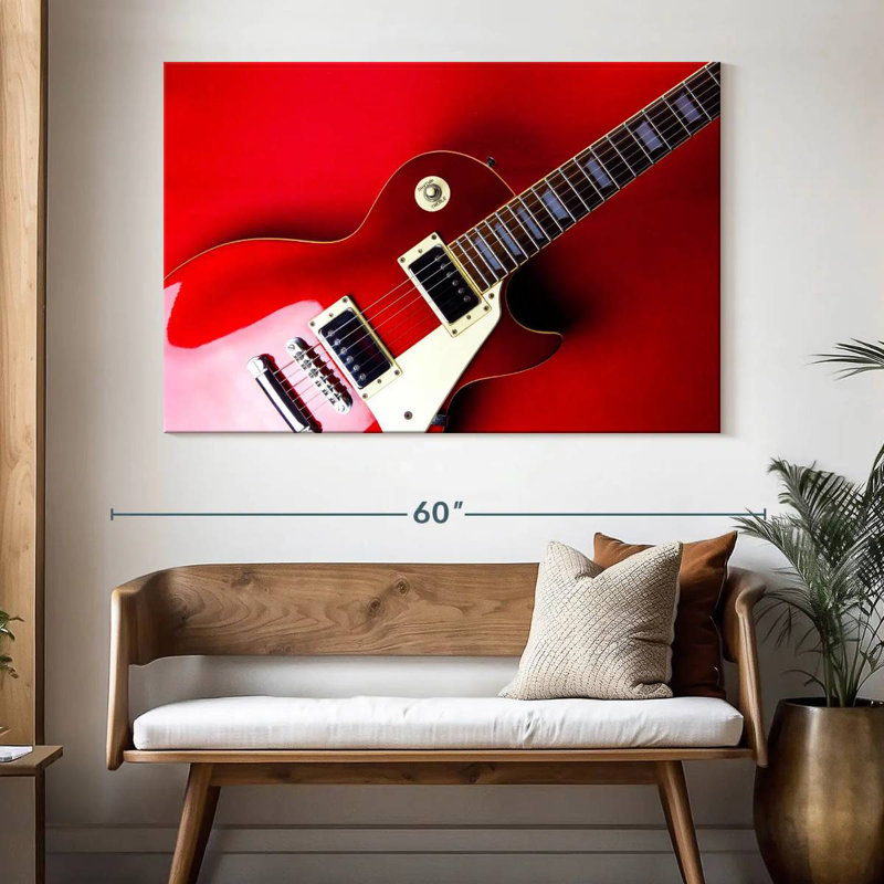 Guitare électrique Abarca Vintage Red, H 34 po x l 51 po