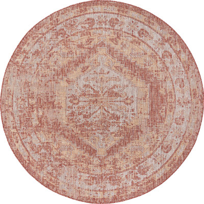 Outdoor Nile Area Rug Rust Color