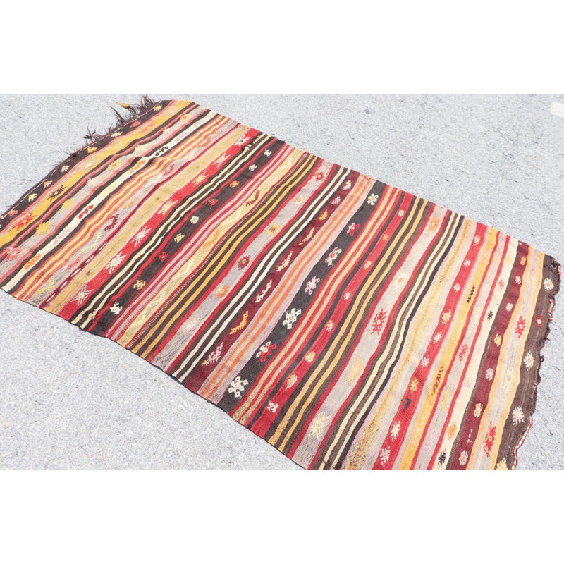 Tapis turc antique à motif géométrique traditionnel dans des tons de terre pour la décoration intérieure
