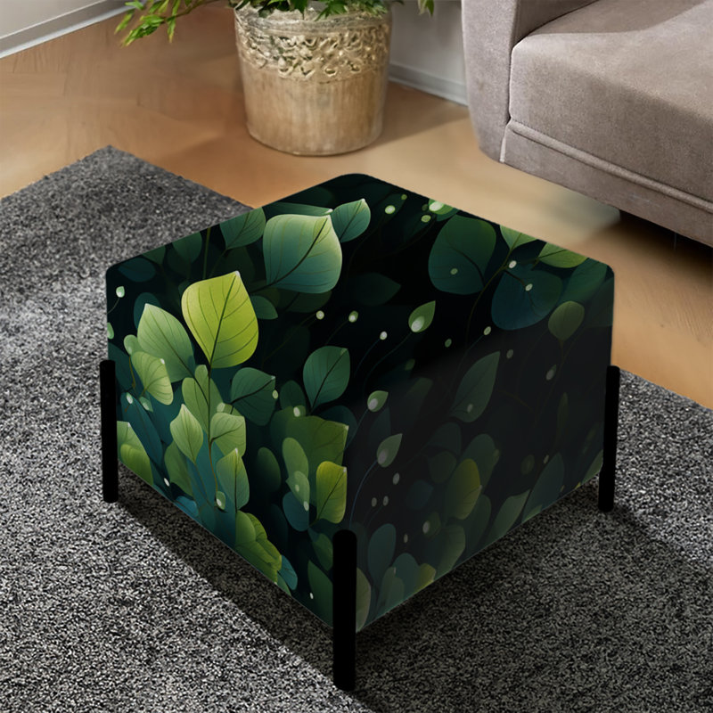 Green Wasabi Leaves Plants - Repose-pieds carré Plants