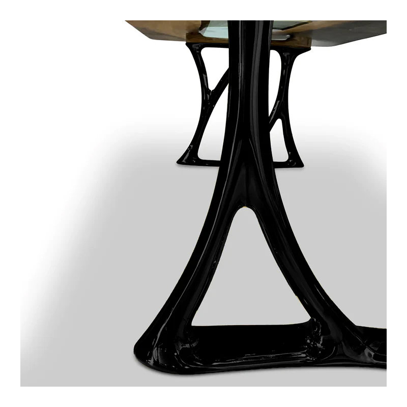 Table de salle à manger Pheraea, L 48 po x L 108,3 po