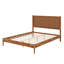 Base de lit de style Mid-Century moderne avec tête de lit en cuir tressé à la main-133276458-133276460