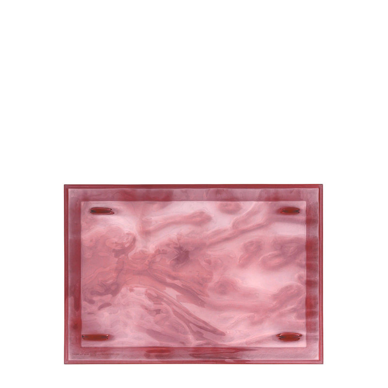 Dune Decorative Tray, 18.11" x 12.6", Pink