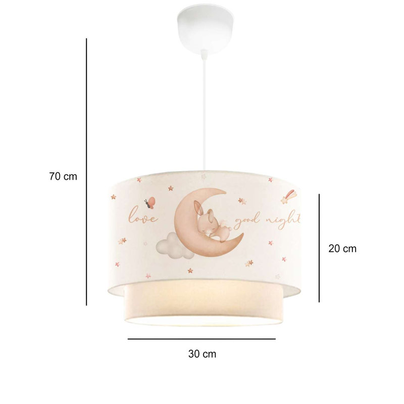 Stunning Cream Color Chandelier, Plastic Body, Ø11.8 x 7.9 inches | Adjustable Height Up to 27.6 inches | E27 Socket (Max 40W) | Elegant IP20 Design for Living Room & Dining Areas, Modern & Stylish Lighting Solution