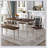 6-Piece Dining Set Wooden Table and 4 Chairs with Bench for Dining Room