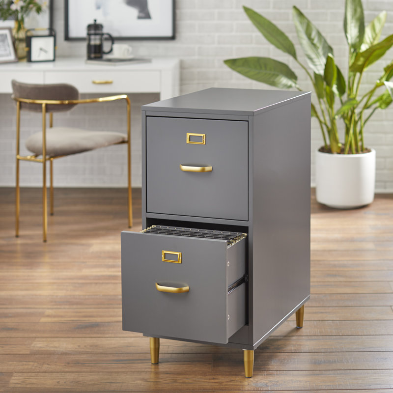 Dahle 2-Drawer Vertical File Cabinet, Charcoal