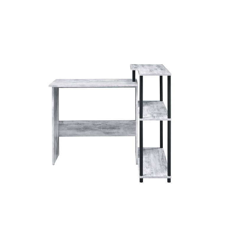 Levi L-Shaped Writing Desk, White