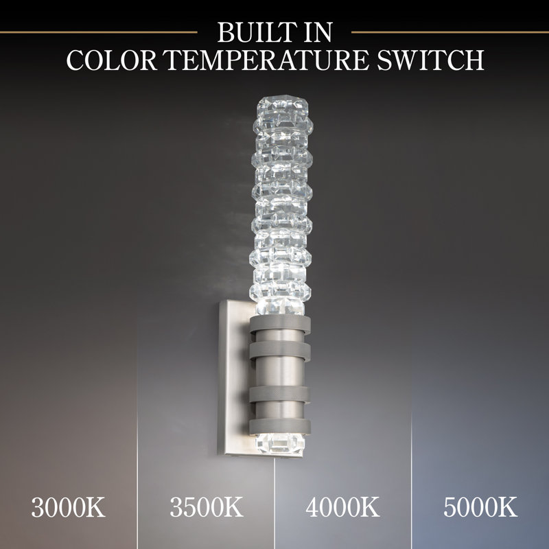 Kemberly 2 - Light LED Armed Sconce, Brushed Nickel