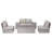 Pirali Fully Assembled Wicker 4 - Person Seating Group
