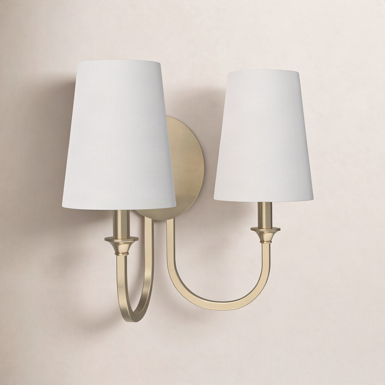 Ikenna 2 Light Dimmable Armed Sconce, Vibrant Gold