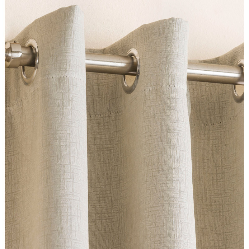 Biller Eyelet Thermal Light Reducing Curtain, Cream, 117cm Width x 137cm Drop