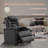 Zero Gravity Top Grain Leather Dual Power Home Theater Recliner Sofa with Memory & Power Headrest