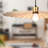 24"W Belton 1-Light Modern Antique Brass Disk-Shaped Wavy Pendant