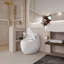 Toilette en forme d'œuf 1 pièce 1,28 GPF en blanc brillant