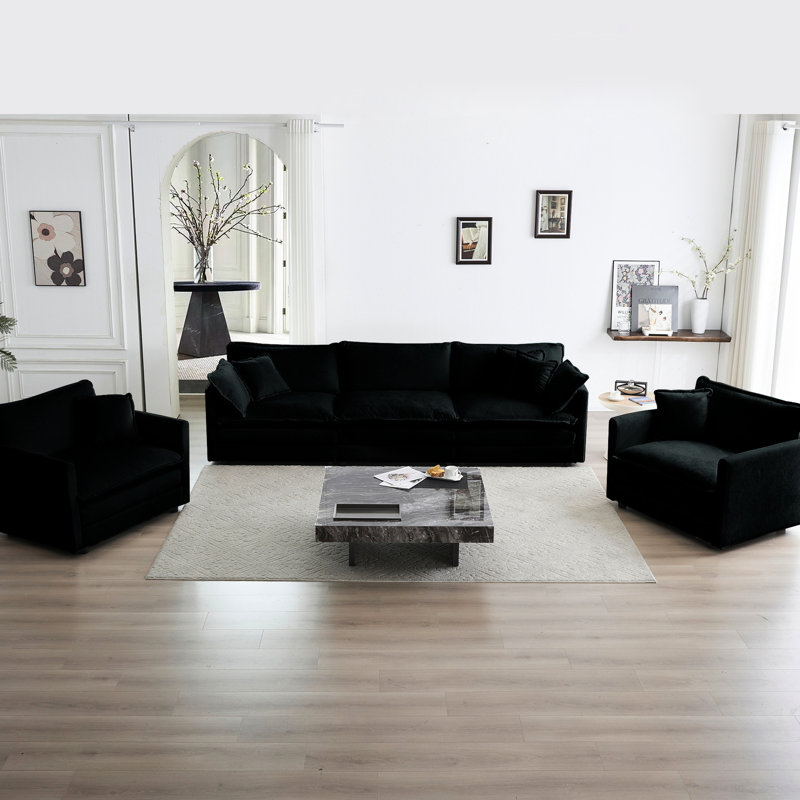 Housse en chenille 3 pièces Modern