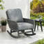 Chaise berçante en osier avec coussins en polyester doux et structure en bois durable-1759942299-1759942298