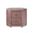 1Pc Velvet Upholstered Gorgeous Nightstand Of Two Drawers Wooden