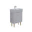 Base de meuble-lavabo 21,6 po seulement, tablette ouverte à gauche, blanc GF-24V06-21WHL