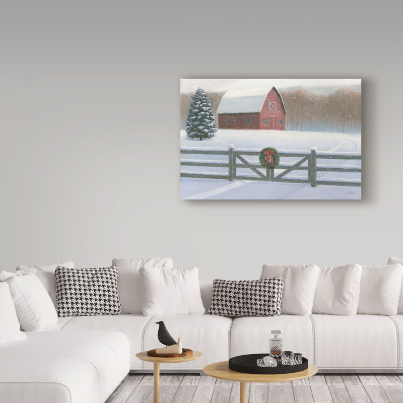 « christmas affinity vi », reproduction de peinture à l’acrylique sur toile tendue, H 22 po x l 32 po x P 2 po