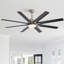 Ventilateur de plafond intelligent à 8 pales de 52 po avec lumière à DEL et à intensité variable, télécommande / application / moteur réversible Bartling-711442787