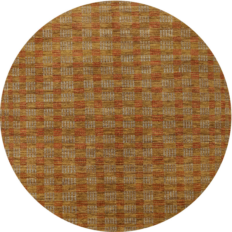 Tapis contemporain 100% lavable à la machine 296, Rond 4 pi