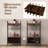 Vardges Floor Wine Bottle & Glass Rack Rustic Brown