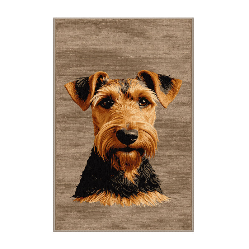  Tapis lavable Airedale Terrier, Rectangulaire 2 pi x 3 pi