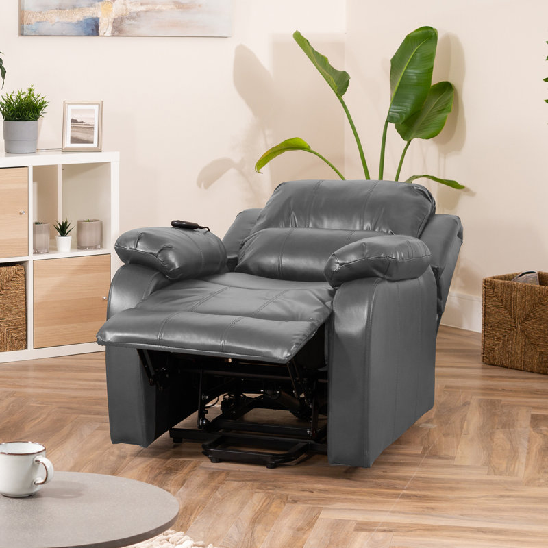 Patchway Faux Leather Heated Massage Chair, Grey