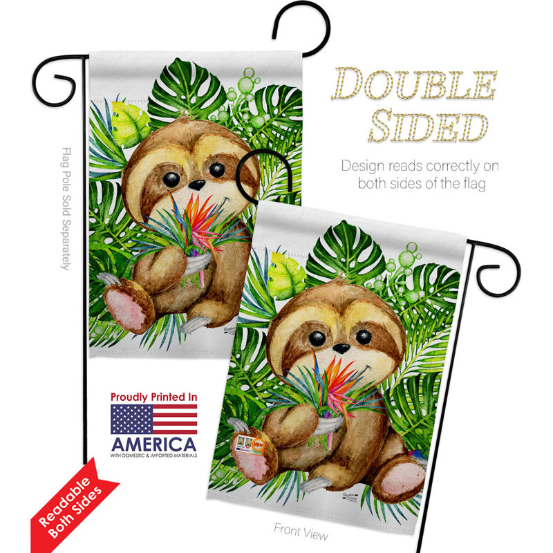 Ensemble de drapeaux en polyester 18 x 13 pi Baby Sloth