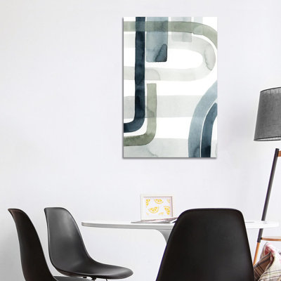 Cool Swoops I by Grace Popp - Wrapped Canvas Painting