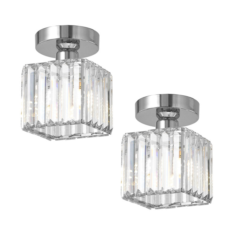 Frode Crystal Semi Flush Mount