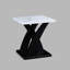 Moderne 3 cocktail: table basse rectangulaire avec plateau en faux marbre et 2 tables de bout carrées Mobilier de salon contemporain: plateaux en noir et blanc