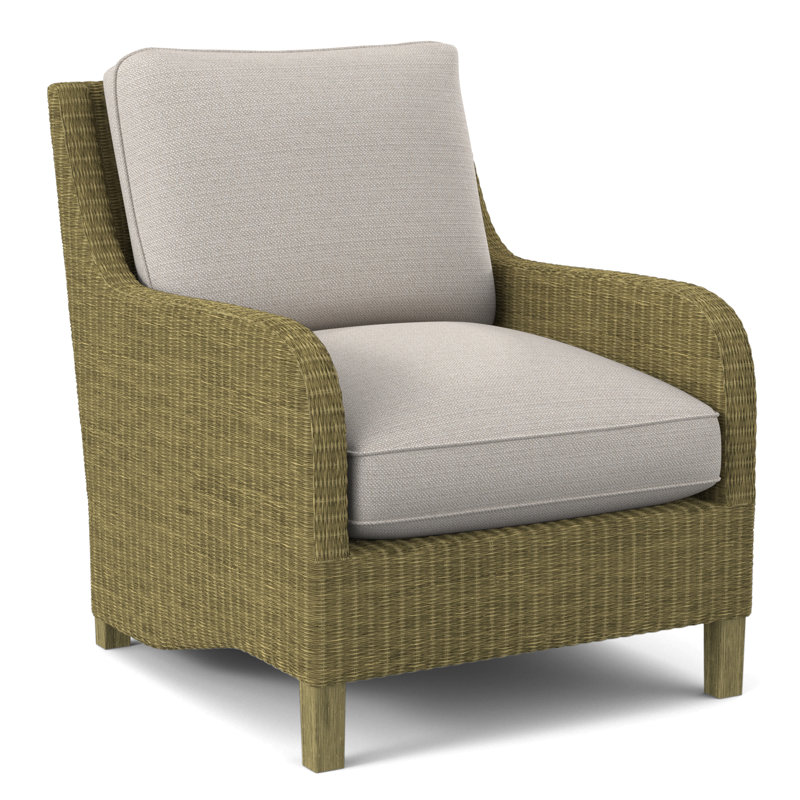 Gibraltar Armchair, White Sugar Performance; 0863-91, Greystone