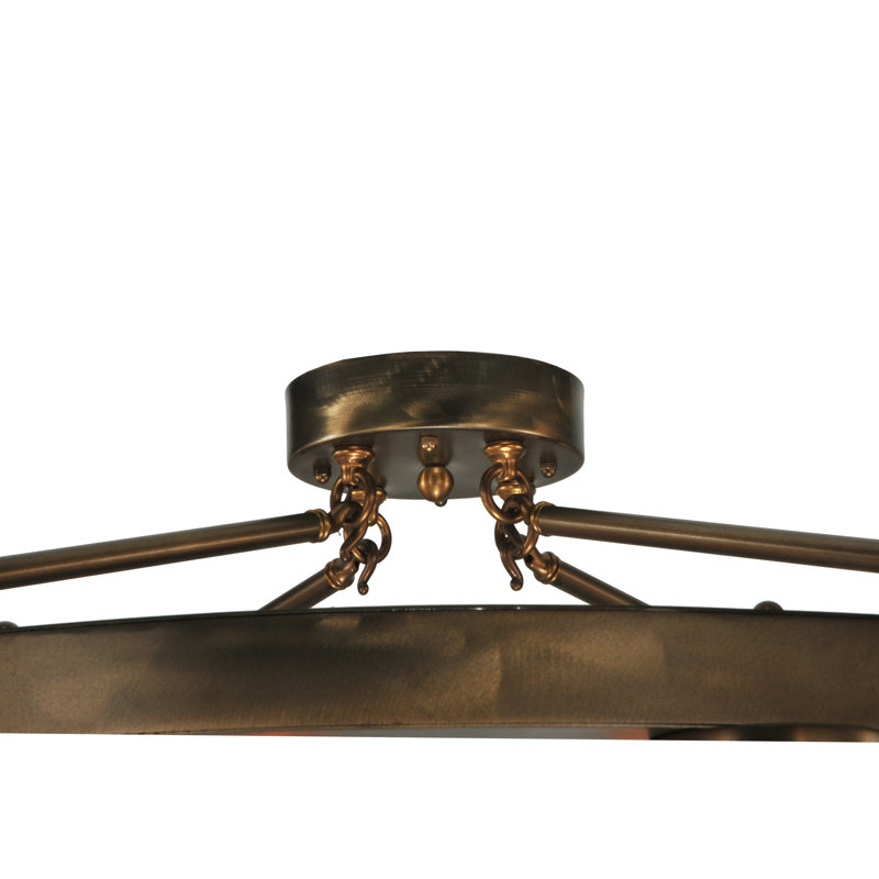 Clark Glass Semi Flush Mount