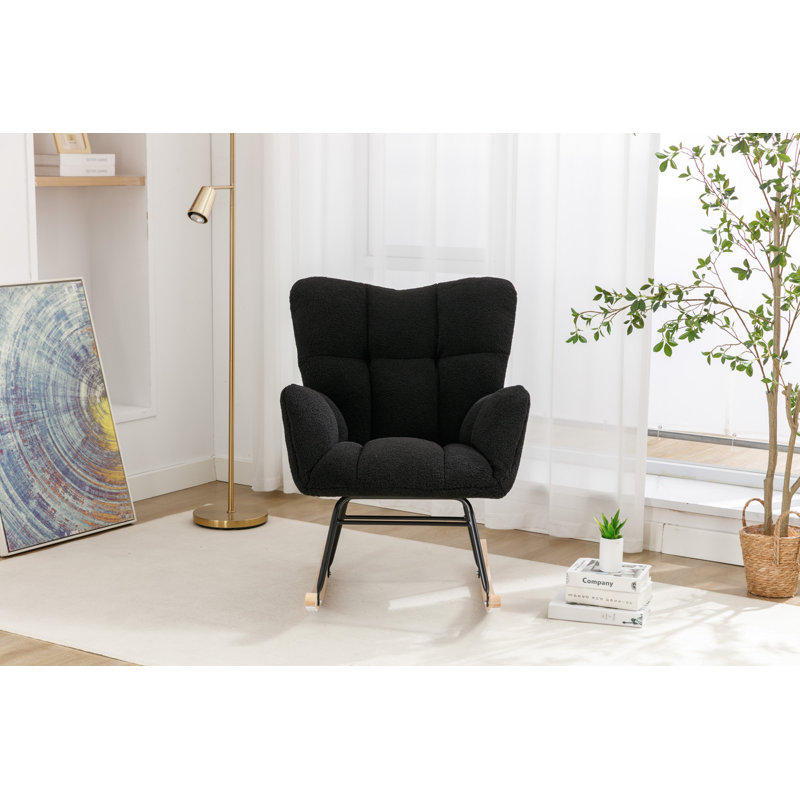 Chaise de chambre à coucher Teddy, Noir