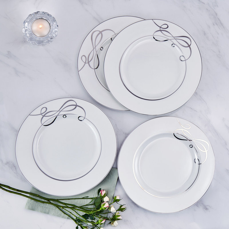 Ensemble de 4 assiettes à dîner Mikasa Love Story, 10,5 po