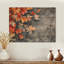 Feuilles d'automne orange V - art mural sur bois de feuilles - sur bois de pin naturel-333481753