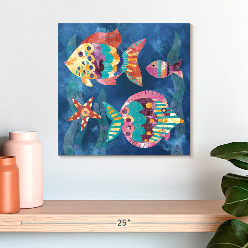Ashelle Boho Reef Fish II, H 16 po x l 16 po