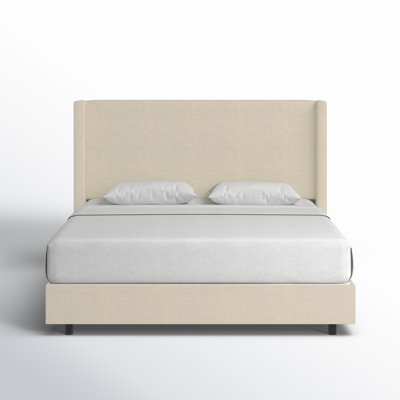 Hanson Linen Upholstered Wingback Bed
